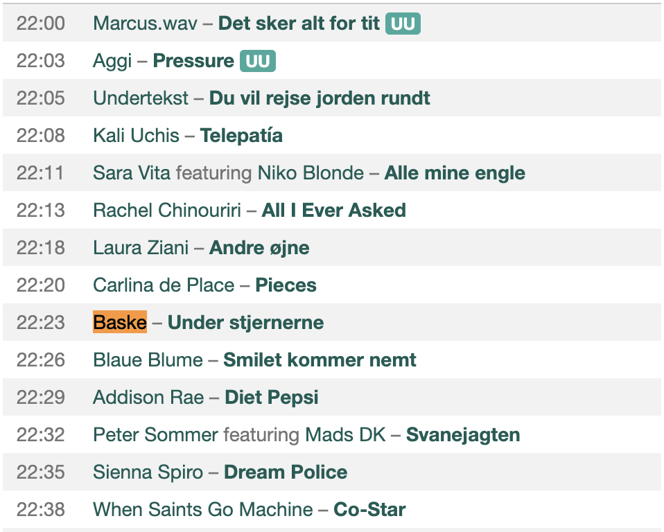 BASKE igen i Crush på P3